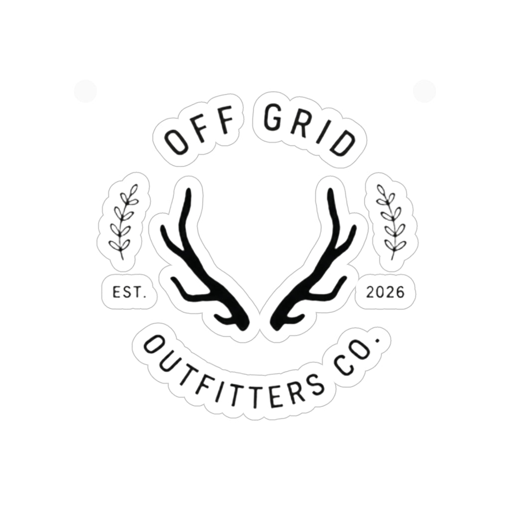 Off Grid Outfitters Co. Antler Decal — Transparent Outdoor Die-Cut Sticker