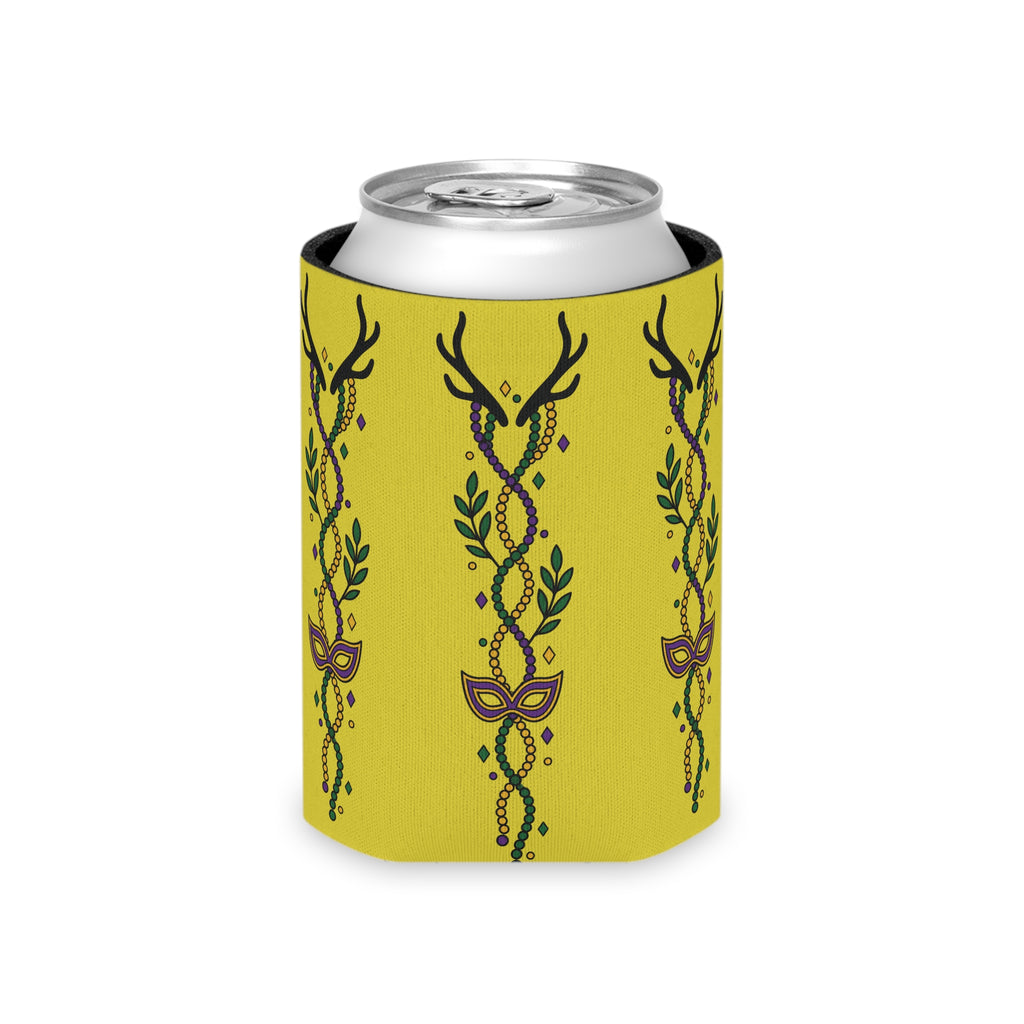 Can Cooler — Off Grid Outfitters Mardi Gras Deer Mask Can Koozie