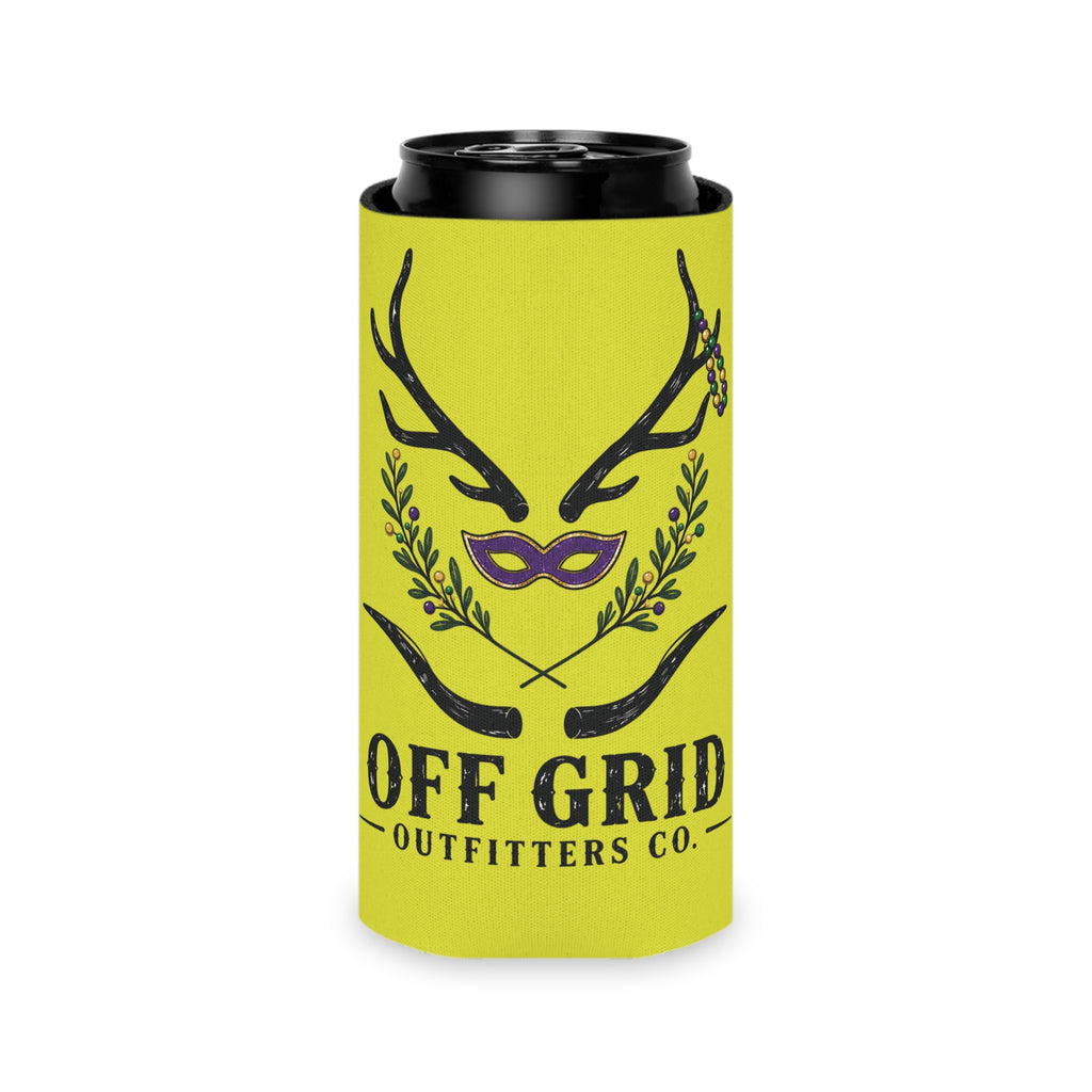 Mardi Gras Antler Can Cooler – Off Grid Outfitters Co. Neon Beer Koozie