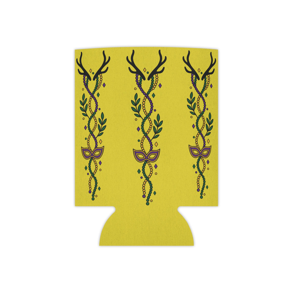 Can Cooler — Off Grid Outfitters Mardi Gras Deer Mask Can Koozie