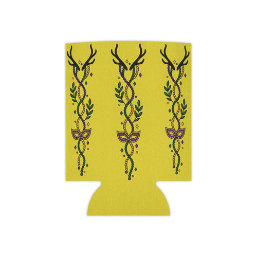 Can Cooler — Off Grid Outfitters Mardi Gras Deer Mask Can Koozie