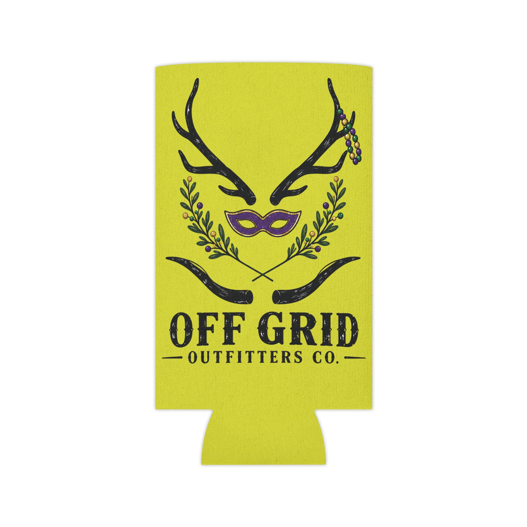 Mardi Gras Antler Can Cooler – Off Grid Outfitters Co. Neon Beer Koozie