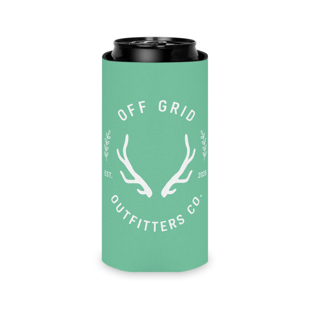 Can Cooler — 'Off Grid Outfitters Co.' Antler Logo Beverage Cooler