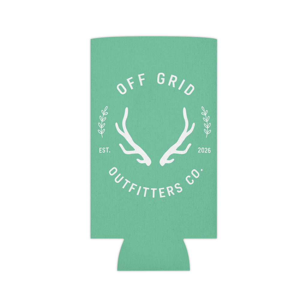 Can Cooler — 'Off Grid Outfitters Co.' Antler Logo Beverage Cooler
